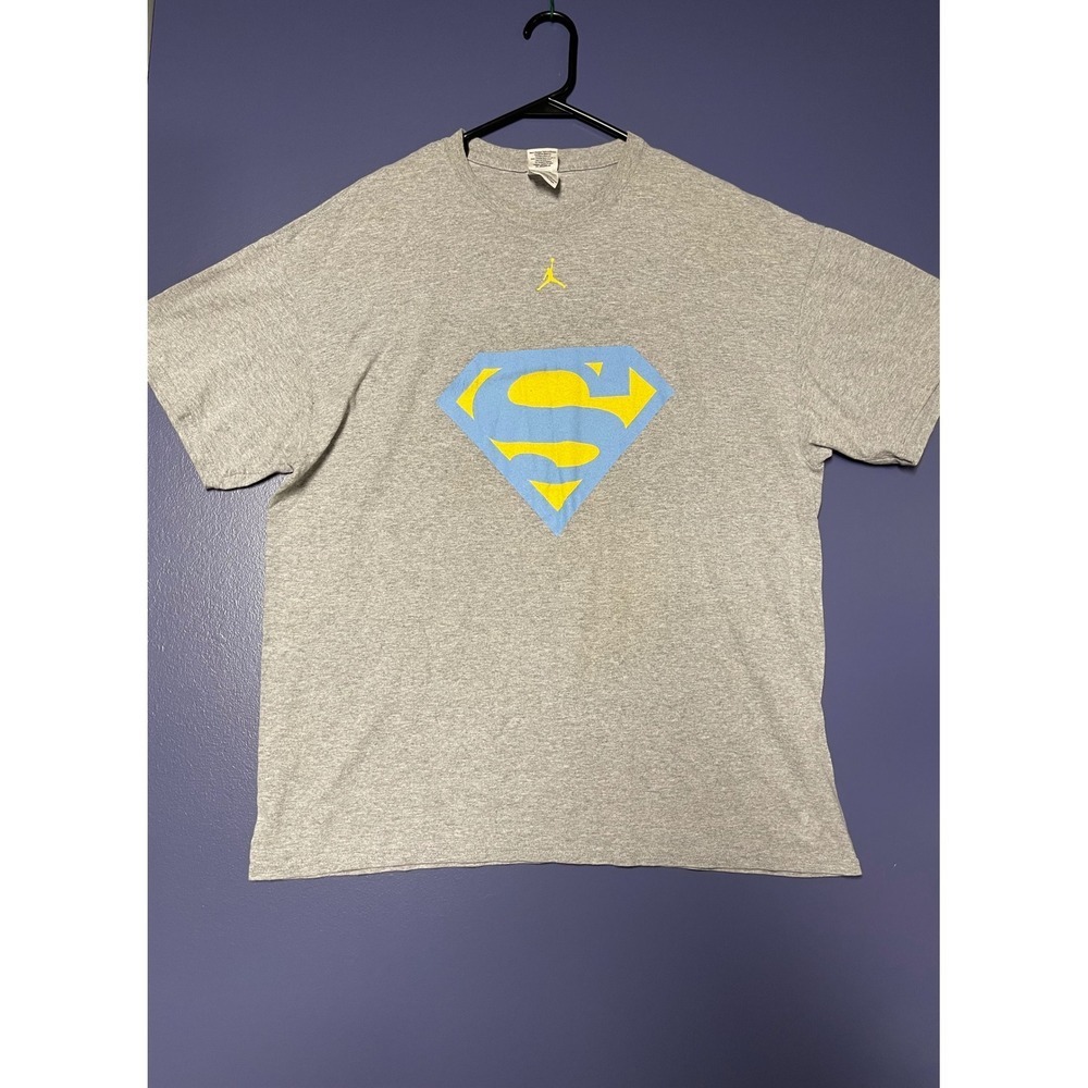Gildan Heather Gray Jordan Superman Mashup Graphic T-Shirt Mens XL